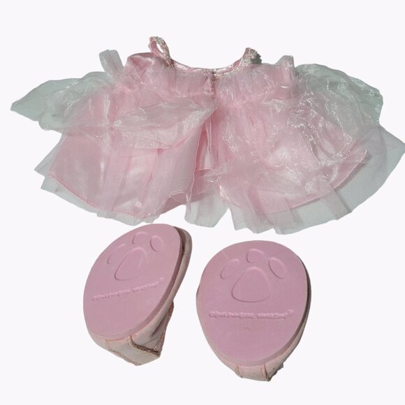 Build a Bear Pink Princess Dress Ballet Flats Tulle Clothes for Plush Animals - Picture 2 of 6